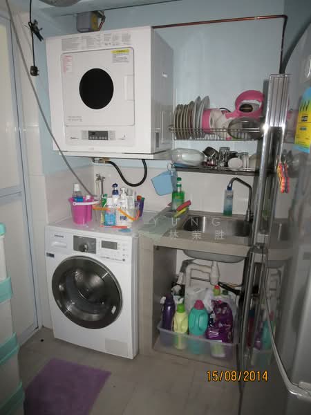 5 Hoe Chiang Road, 5 Hoe Chiang Road, 5 Bedrooms, 1,000 sqft, Walk-up Apartment For Rent, by Robert Lim Yung Sing 林榮燊, 21779844 - Kitchen with Washer and Dryer - PropertyGuru.com.sg