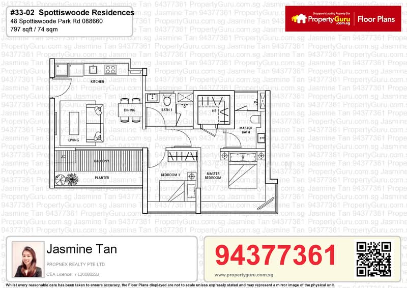 Spottiswoode Residences, 48 Spottiswoode Park Road, 2 Bedrooms, 797 sqft, Condominium For Rent, by Jasmine Tan, 21833275 - PropertyGuru.com.sg