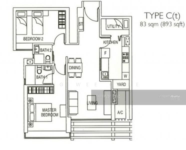 Citylights, 80 Jellicoe Road, 2 Bedrooms, 893 sqft, Condominium For Rent, by Ang Wee Chee, 21834204 - PropertyGuru.com.sg