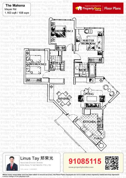 The Makena, 121 Meyer Road, 3 Bedrooms, 1,163 sqft, Condominium For Rent, by Linus Tay 郑荣光, 21838627 - PropertyGuru.com.sg