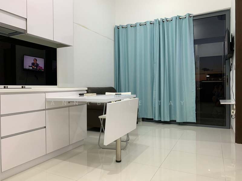 Millage, 55 Changi Road, 2 Bedrooms, 463 sqft, Condominium For Rent, by Annabelle Tay, 21838660 - LIVING ROOM CUM KITCHENETTE - PropertyGuru.com.sg