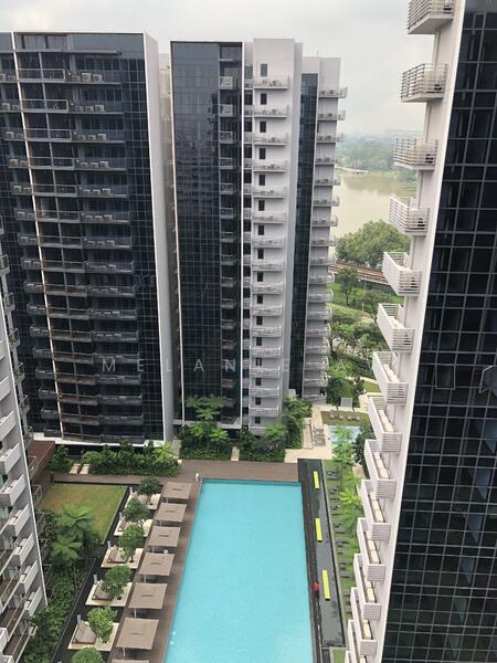 Beautiful view of the landscape and partial view of the lake