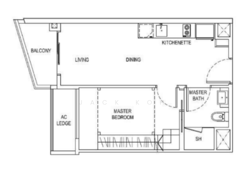 City Gate, 371 Beach Road, 1 Bedroom, 431 sqft, Condominium For Rent, by Jack Koh, 21891781 - PropertyGuru.com.sg
