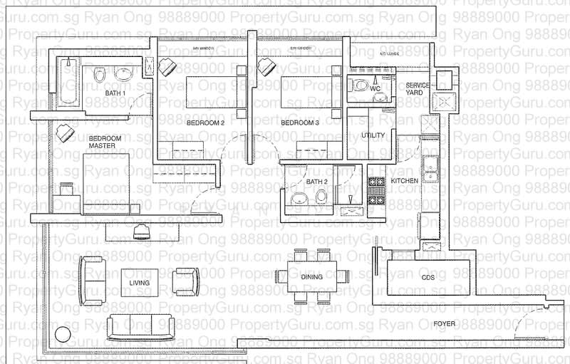 The Trumps, 1 Jalan Kembangan, 3 Bedrooms, 1,432 sqft, Condominium For Rent, by Ryan Ong, 21915307 - PropertyGuru.com.sg