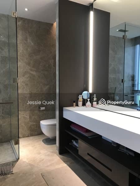 Spacious and luxurious Master Bathroom with stand alone bath tub..