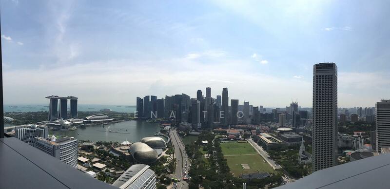 Beautiful Singapore Skyline from living room balcony.