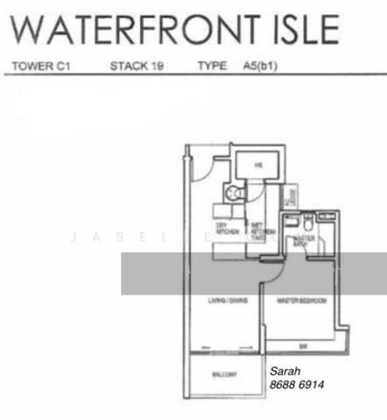 Waterfront Isle, 738 Bedok Reservoir Road, Bedok / Upper East Coast, 1 Bedroom, 635 sqft, Condominium For Rent, by Jaselle Goh, 21981217 - PropertyGuru.com.sg