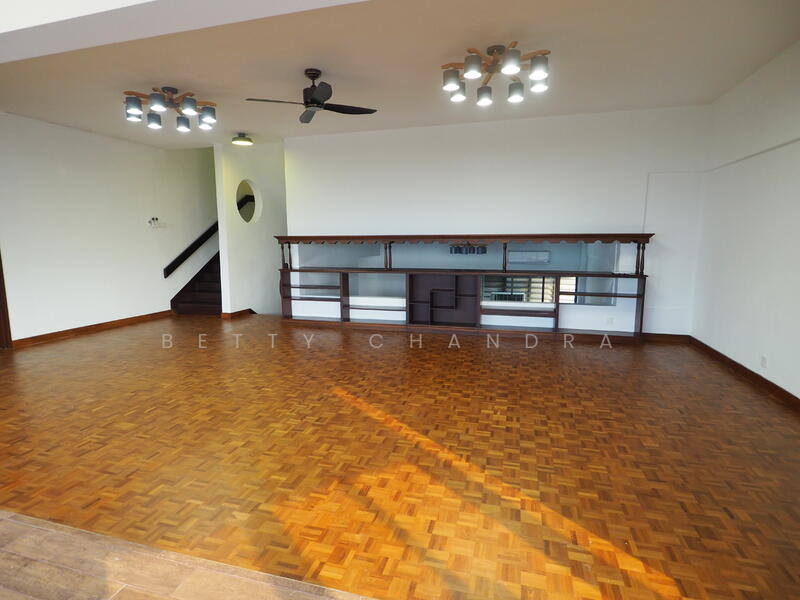 Upper steps to entrance and bedroom 1. Lower steps to kitchen and family room, rm 3 and rm 4.