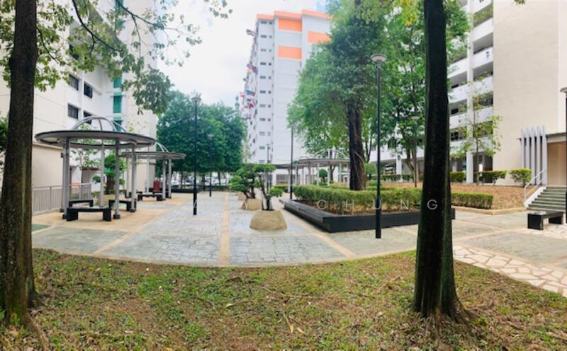 view below the block