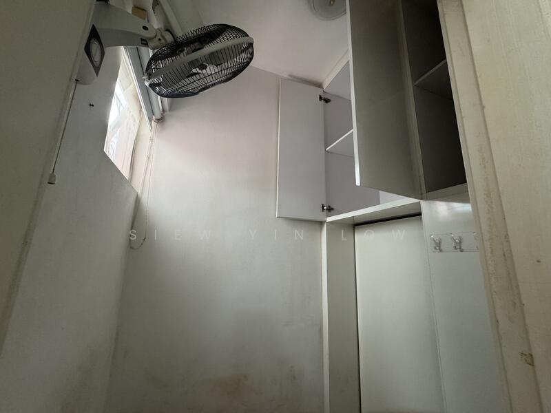 Helper Room with window, pull down bed and storage