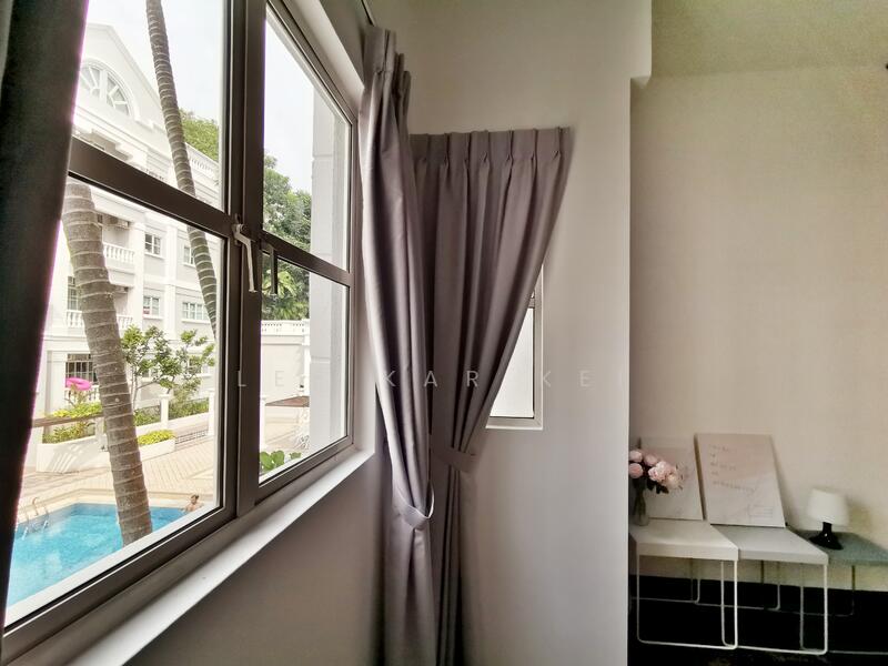 Pool view from bedroom