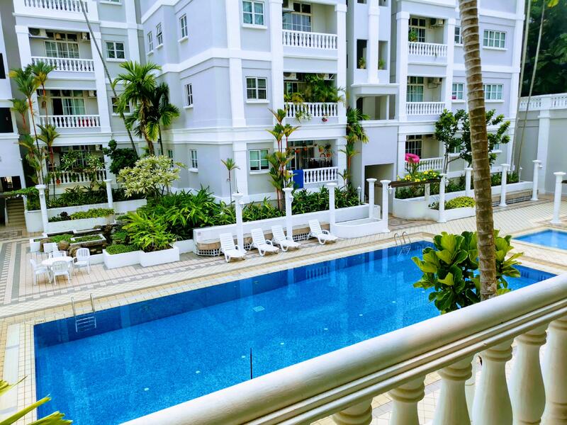 Pool view from balcony