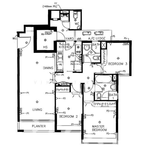 Sunglade, 3 Serangoon Avenue 2, Hougang / Punggol / Sengkang, 3 Bedrooms, 1,152 sqft, Condominium For Rent, by Vincent Khoo, 22065699 - PropertyGuru.com.sg