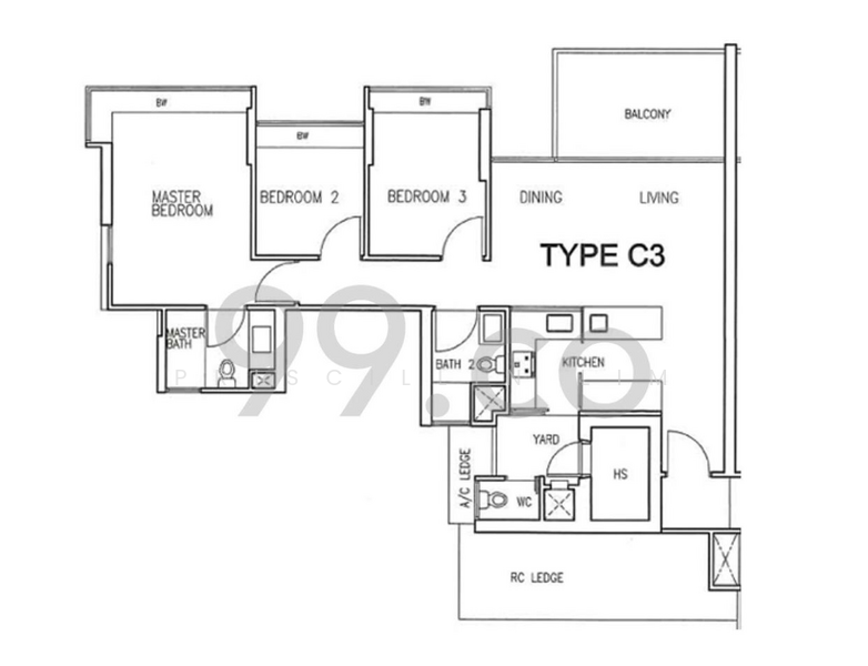 Vista Residences, 26 Jalan Datoh, 3 Bedrooms, 1,109 sqft, Condominium For Rent, by Priscillin Lim, 22112205 - PropertyGuru.com.sg