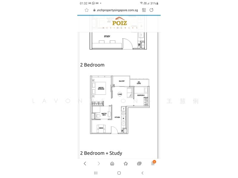 The Poiz Residences, 2 Meyappa Chettiar Road, 2 Bedrooms, 581 sqft, Apartment For Sale, by Lavonne Ong 王慧丽, 22136106 - PropertyGuru.com.sg
