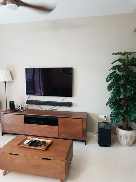 TV Console with Large TV