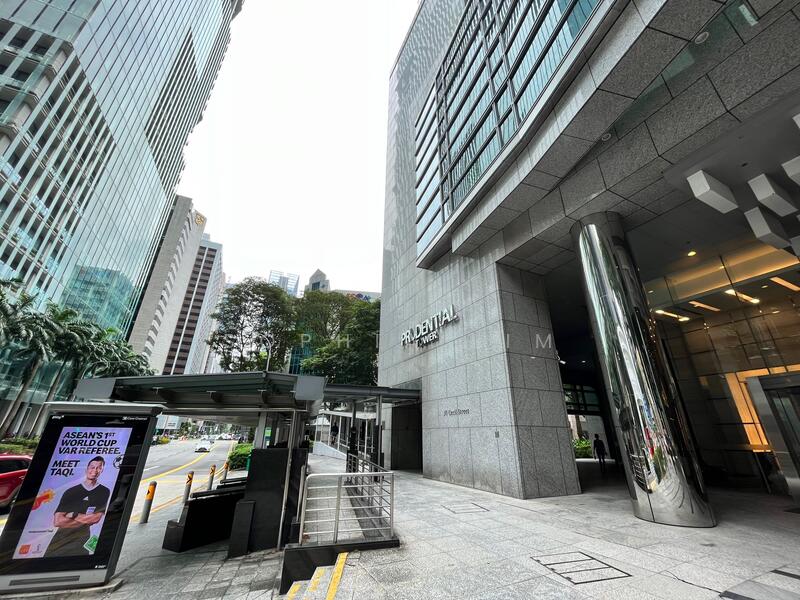 Prudential Tower, 30 Cecil Street, 12,195 sqft, Office For Sale, by Sophia Lim, 22159669 - Bus stop located right outside of the property - CommercialGuru.com.sg