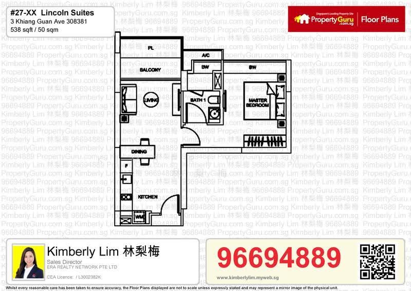 Lincoln Suites, 3 Khiang Guan Avenue, Newton / Novena, 1 Bedroom, 538 sqft, Condominium For Rent, by Kimberly Lim 林梨梅, 22172263 - PropertyGuru.com.sg