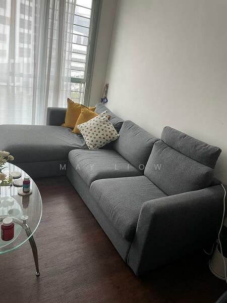 L-Shaped sofa set with coffee table