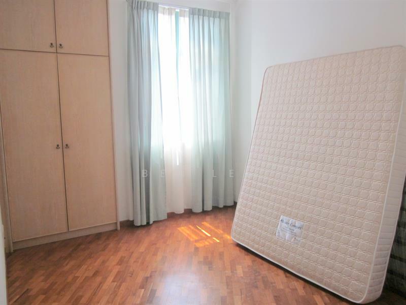 master bedroom with queen bed, wardrobe