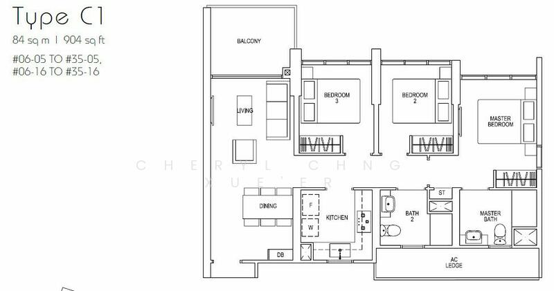 Parc Riviera, 103 West Coast Vale, 3 Bedrooms, 904 sqft, Condominium For Rent, by Cheryl Chng Xue'Er 庄雪娥, 22186317 - PropertyGuru.com.sg