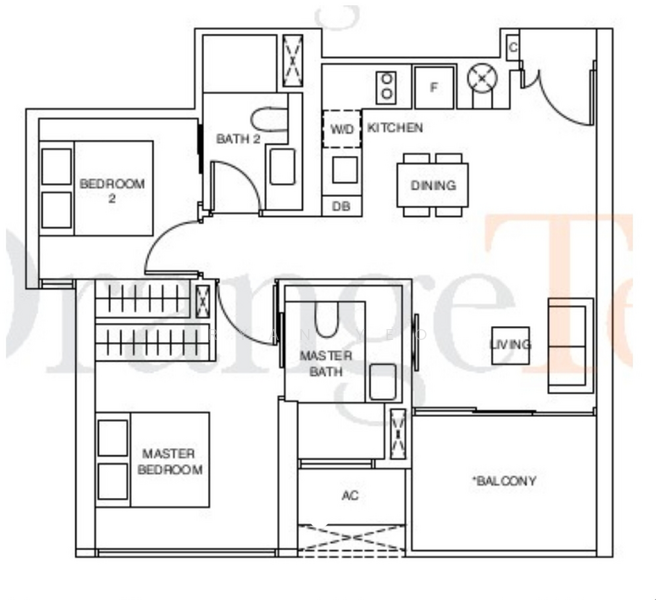 Commonwealth Towers, 230 Commonwealth Avenue, 2 Bedrooms, 689 sqft, Condominium For Rent, by Ryan Yeo, 22207348 - PropertyGuru.com.sg
