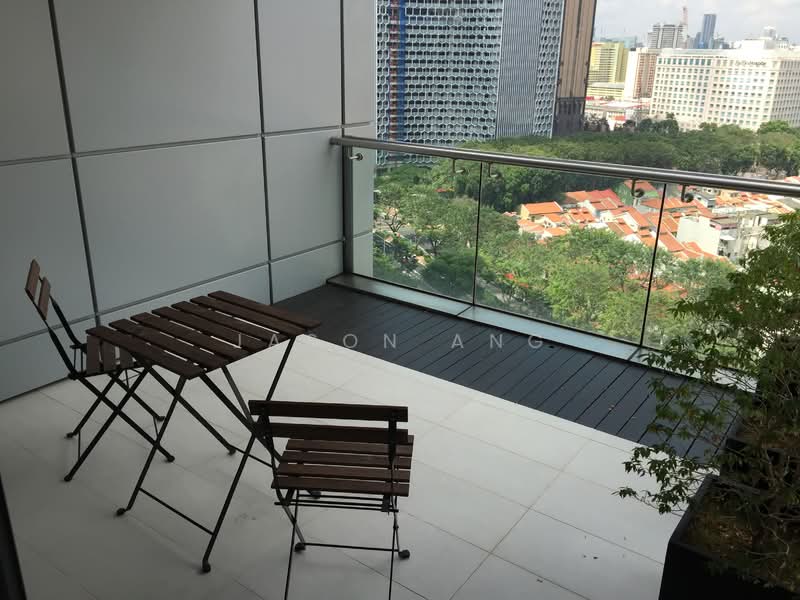 Concourse Skyline, 300 Beach Road, 2 Bedrooms, 1,163 sqft, Condominium For Rent, by Jason Ang, 22275974 - Balcony area - PropertyGuru.com.sg