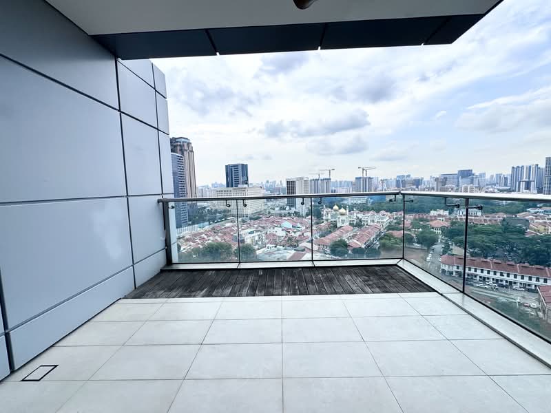 Concourse Skyline, 300 Beach Road, 2 Bedrooms, 1,163 sqft, Condominium For Rent, by Jason Ang, 22275974 - Balcony area - PropertyGuru.com.sg