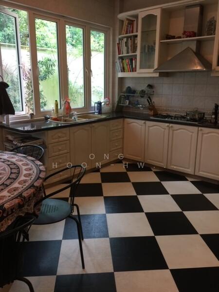 Oriele Crescent , Raffles Park Bungalow House For Sale at S$ 25,000,000 | PropertyGuru Singapore - Dry kitchen hosting 8-person dining.