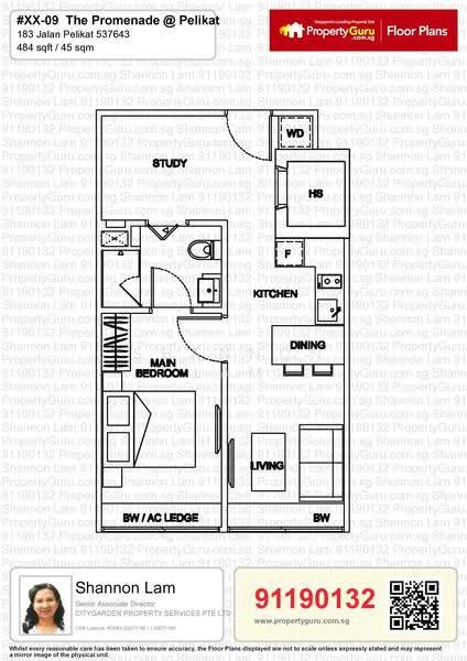 The Promenade @ Pelikat, 183 Jalan Pelikat, Hougang / Punggol / Sengkang, 1 Bedroom, 484 sqft, Condominium For Rent, by Shannon Lam, 22374804 - PropertyGuru.com.sg