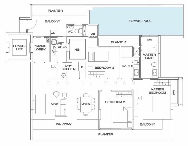 Three Balmoral, 3 Balmoral Road, 3 Bedrooms, 1,808 sqft, Apartment For Rent, by Daniel Chan, 22410941 - PropertyGuru.com.sg