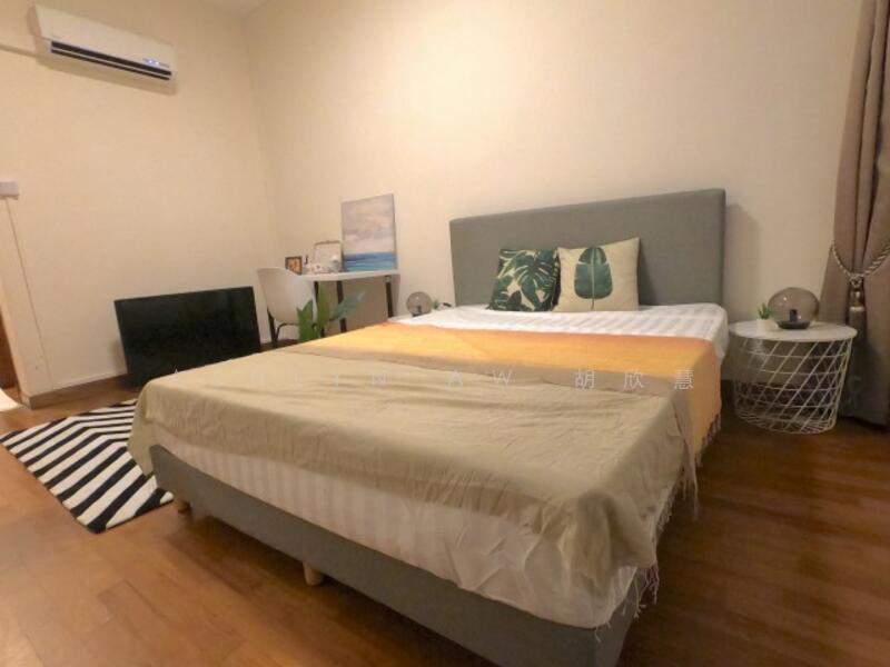 Spacious Master Bedroom with TV