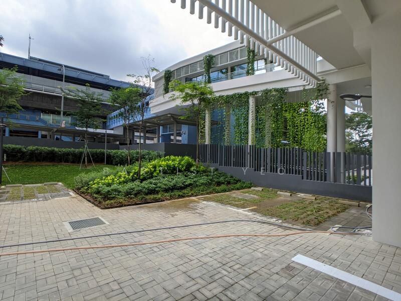 Covered link-bridge leading directly from the condo to the MRT Station