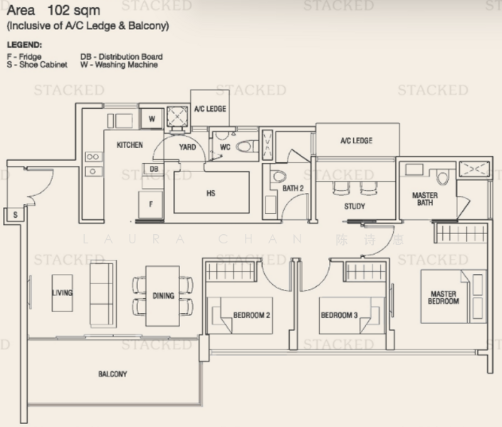 The Scala @ Lorong Chuan, 138 Serangoon Avenue 3, 4 Bedrooms, 1,098 sqft, Condominium For Rent, by Laura Chan 陈诗惠, 22750199 - PropertyGuru.com.sg