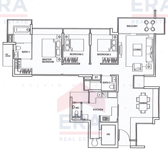 One Amber, 9 Amber Gardens, 3 Bedrooms, 1,335 sqft, Condominium For Rent, by Kelvin Ho, 22781496 - PropertyGuru.com.sg