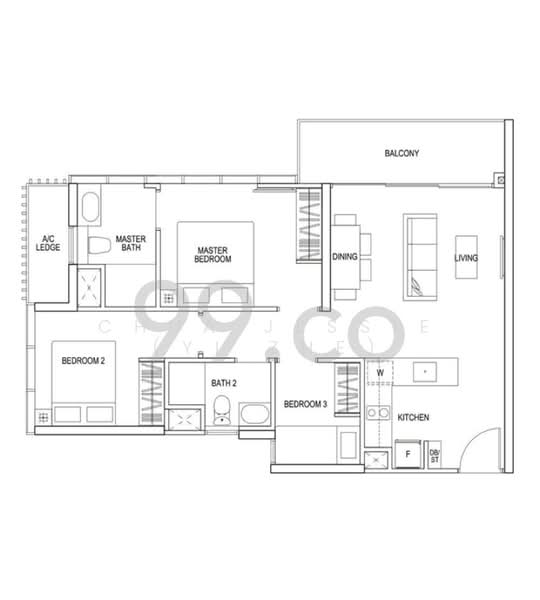 The Poiz Residences, 12 Meyappa Chettiar Road, 3 Bedrooms, 840 sqft, Condominium For Rent, by Chua Yi Zhe, 22793116 - PropertyGuru.com.sg
