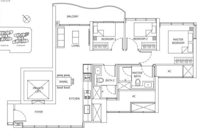 Queens Peak, 3 Dundee Road, 3 Bedrooms, 947 sqft, Condominium For Rent, by Heidi Chow, 22815724 - PropertyGuru.com.sg