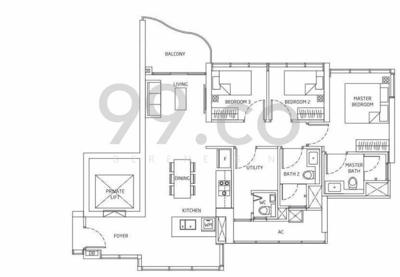 Queens Peak, Dundee Road, 3 Bedrooms, 947 sqft, Condominium For Rent, by Serene Sin, 22820874 - PropertyGuru.com.sg