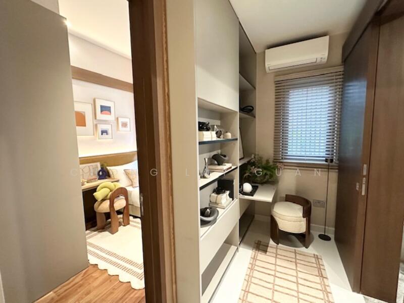 Study area between second bedroom and common bathroom