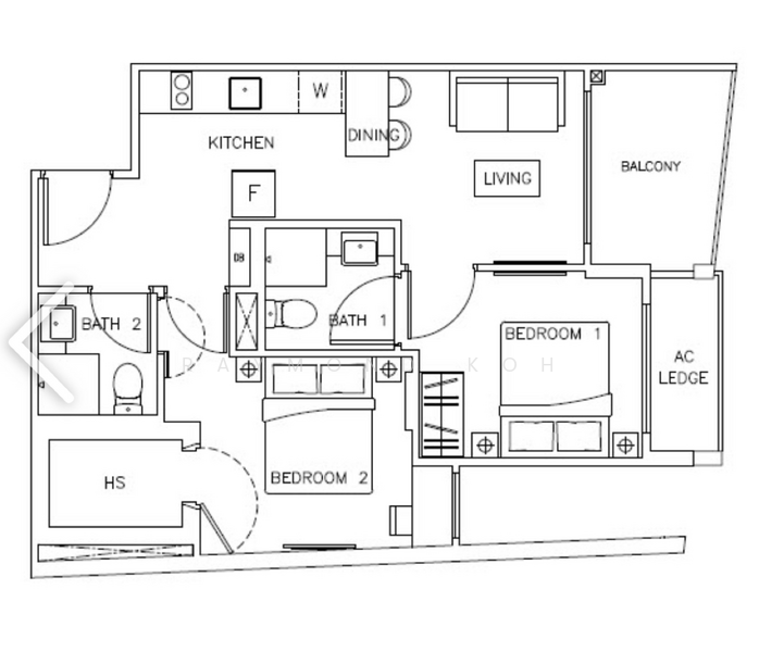 Rezi 35, 20 Lorong 35 Geylang, 2 Bedrooms, 646 sqft, Condominium For Rent, by Raymond Koh, 22949547 - PropertyGuru.com.sg