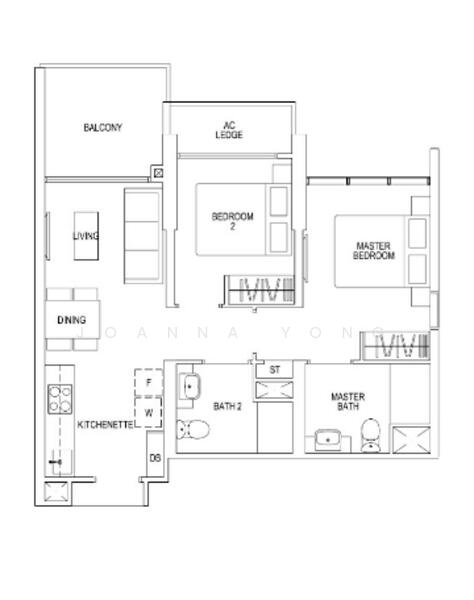 Parc Riviera, 103 West Coast Vale, 2 Bedrooms, 646 sqft, Condominium For Rent, by Joanna Yong, 22952338 - PropertyGuru.com.sg