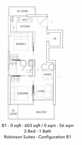 Robinson Suites, 50 Robinson Road, 2 Bedrooms, 615 sqft, Condominium For Rent, by Yuni Yew, 22956885 - PropertyGuru.com.sg
