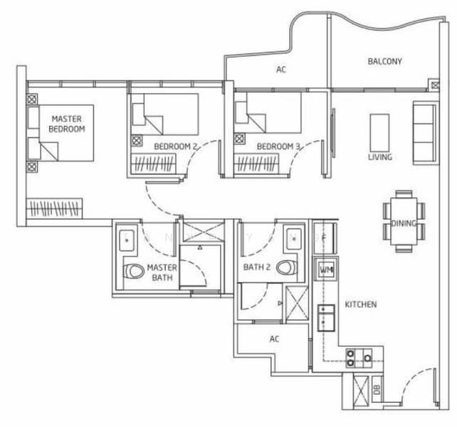 Queens Peak, Dundee Road, Alexandra / Commonwealth, 3 Bedrooms, 861 sqft, Condominium For Rent, by Tanya Yang, 23025614 - PropertyGuru.com.sg