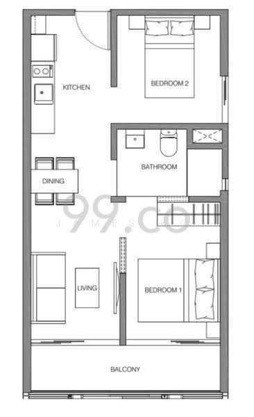 Avant Residences, 10 Aljunied Rd, Eunos / Geylang / Paya Lebar, 2 Bedrooms, 527 sqft, Apartment For Rent, by James Ho, 23047034 - PropertyGuru.com.sg