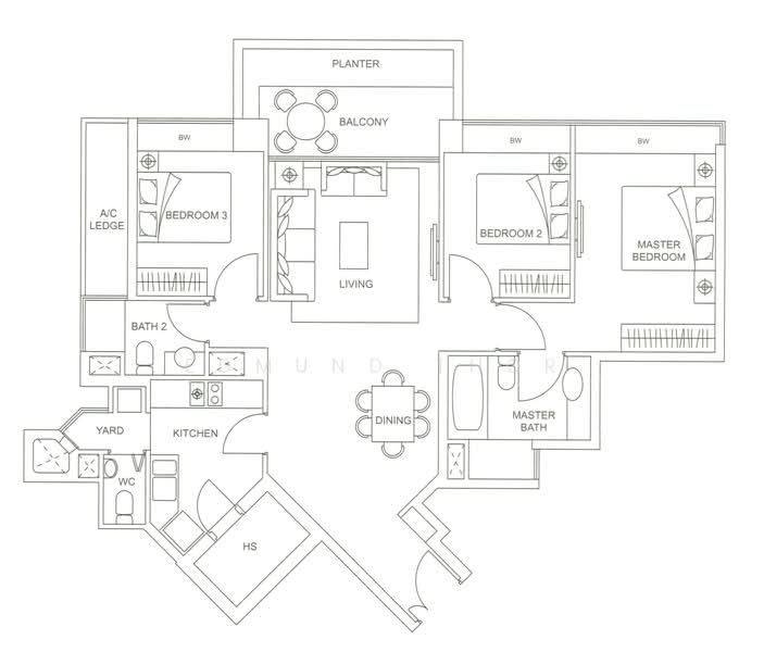 The Vision, 79 West Coast Crescent, 3 Bedrooms, 1,259 sqft, Condominium For Rent, by Edmund Thor, 23094943 - PropertyGuru.com.sg