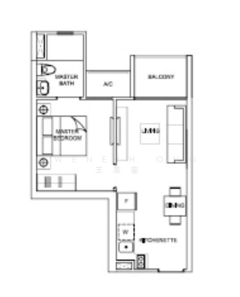 La Fiesta, Sengkang Square, 1 Bedroom, 431 sqft, Condominium For Rent, by Gweneth Ong 王美銮, 23102055 - PropertyGuru.com.sg