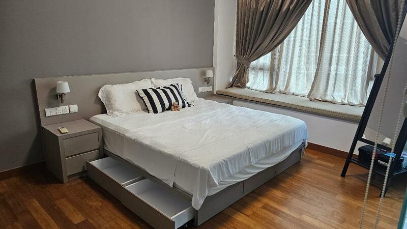 built-in bed with lots of storage