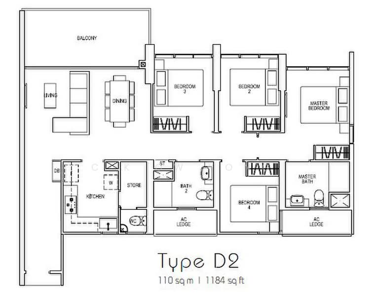 Parc Riviera, 101 West Coast Vale, 4 Bedrooms, 1,184 sqft, Condominium For Rent, by C K Ow Yong, 23175190 - PropertyGuru.com.sg