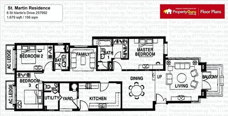 St. Martin Residence, 2 Saint Martin's Drive, Tanglin / Holland / Bukit Timah, 3 Bedrooms, 1,679 sqft, Condominium For Rent, by Tan Li Leng, 23188154 - PropertyGuru.com.sg