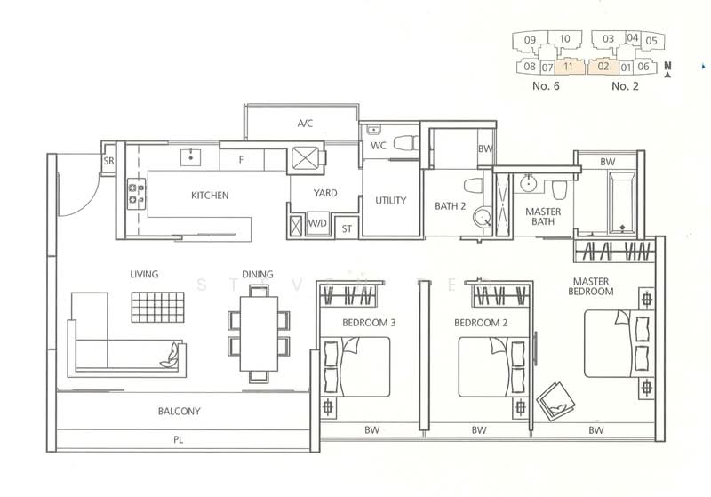Martin Place Residences, 6 Martin Place, 3 Bedrooms, 1,421 sqft, Condominium For Rent, by Steven Teo, 23225444 - PropertyGuru.com.sg